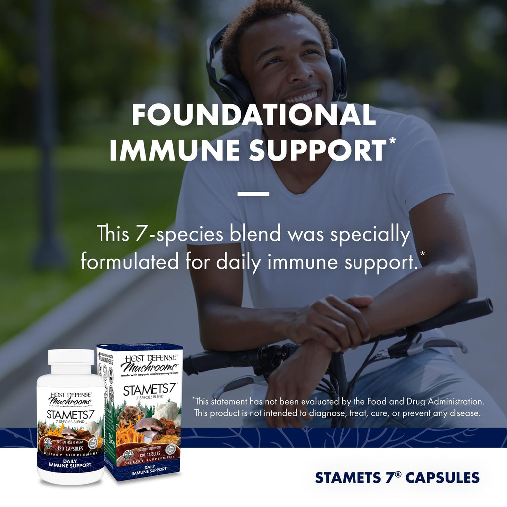 Host Defense Stamets 7-7 Mushroom Supplement Immune Support

