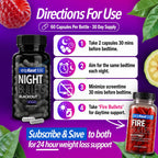 Night Bullets Nighttime Fat Burner - Stim-Free Sleep Support

