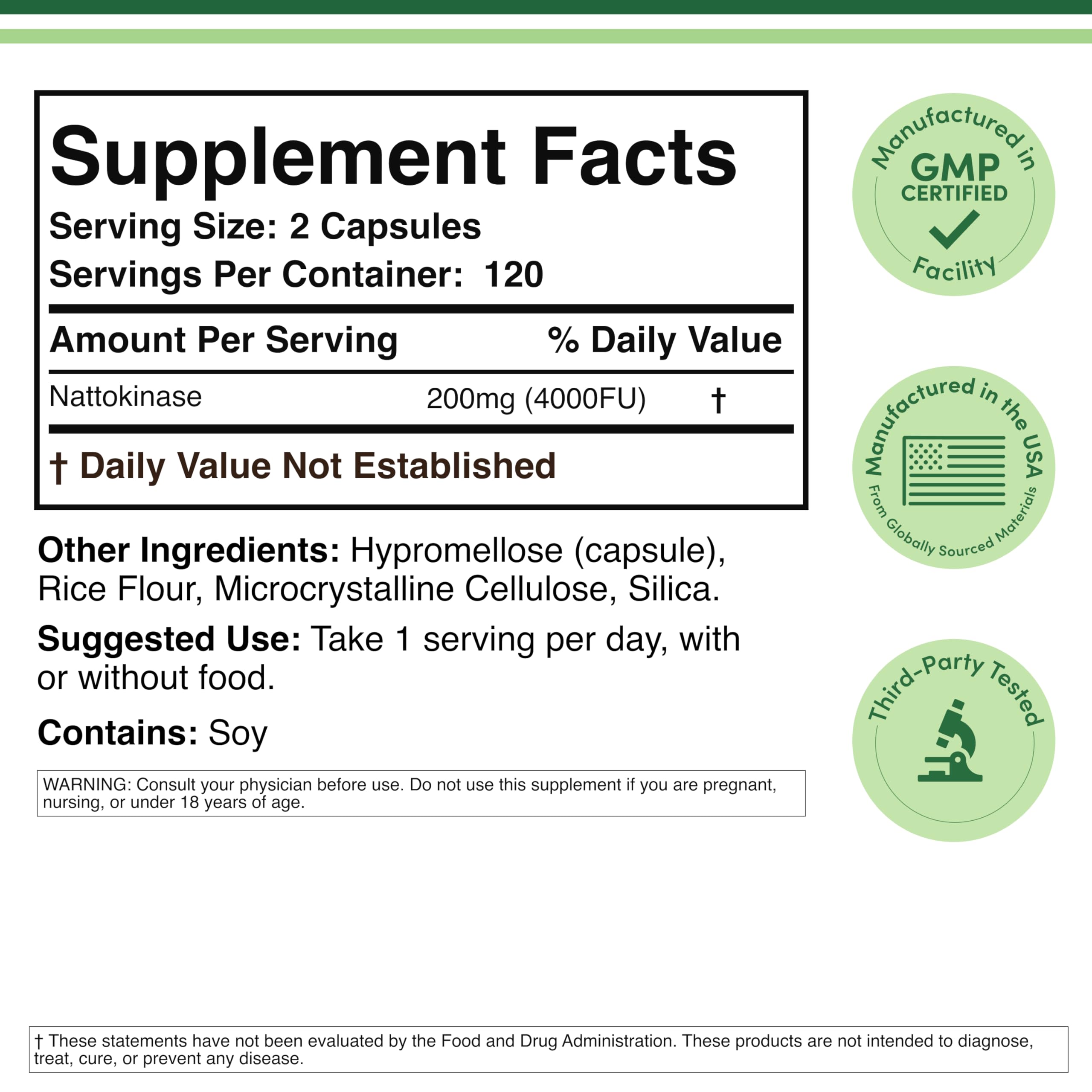 Double Wood Nattokinase Supplement for Cardiovascular Health

