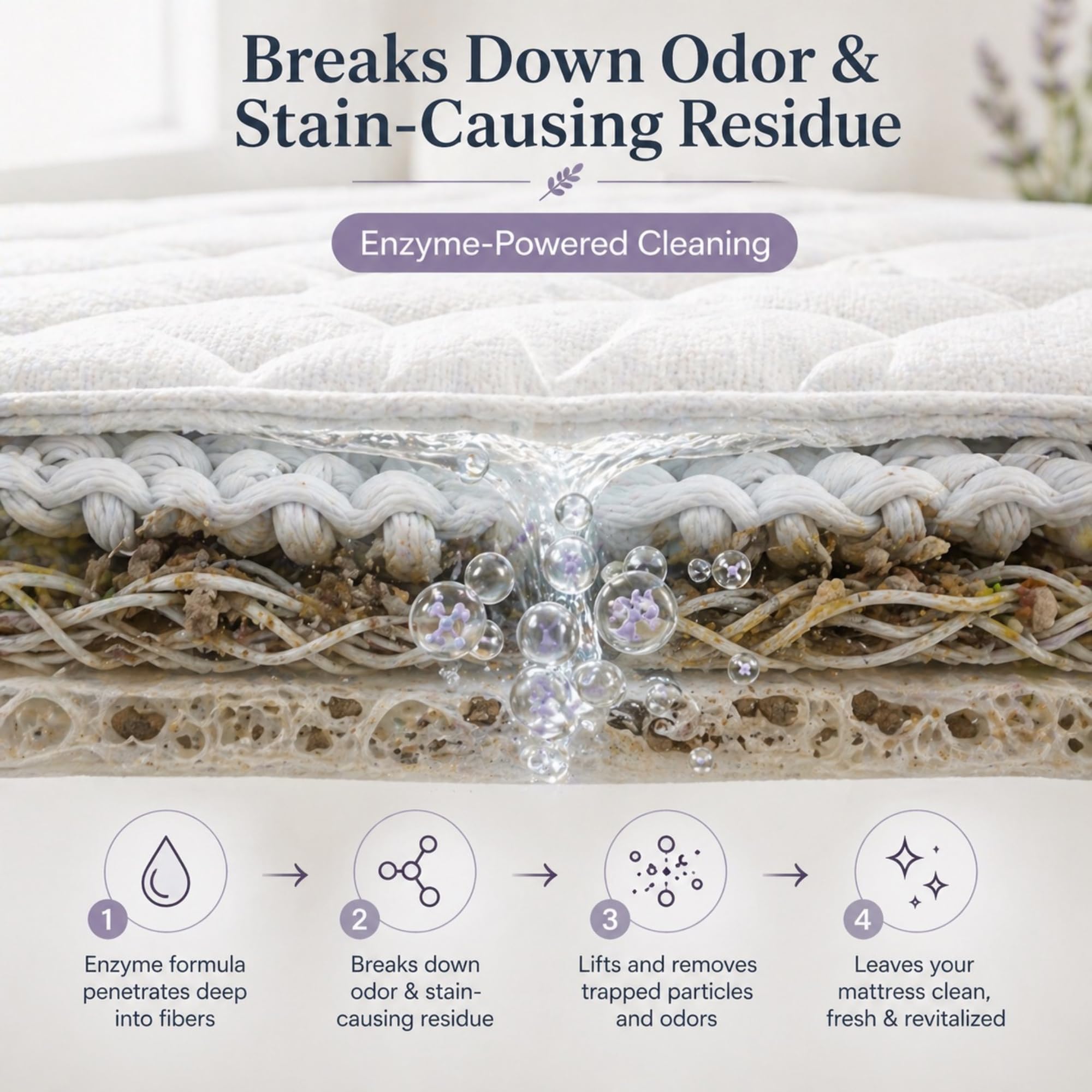 Geode Mattress Cleaner & Deodorizer – Enzyme Stain Removal

