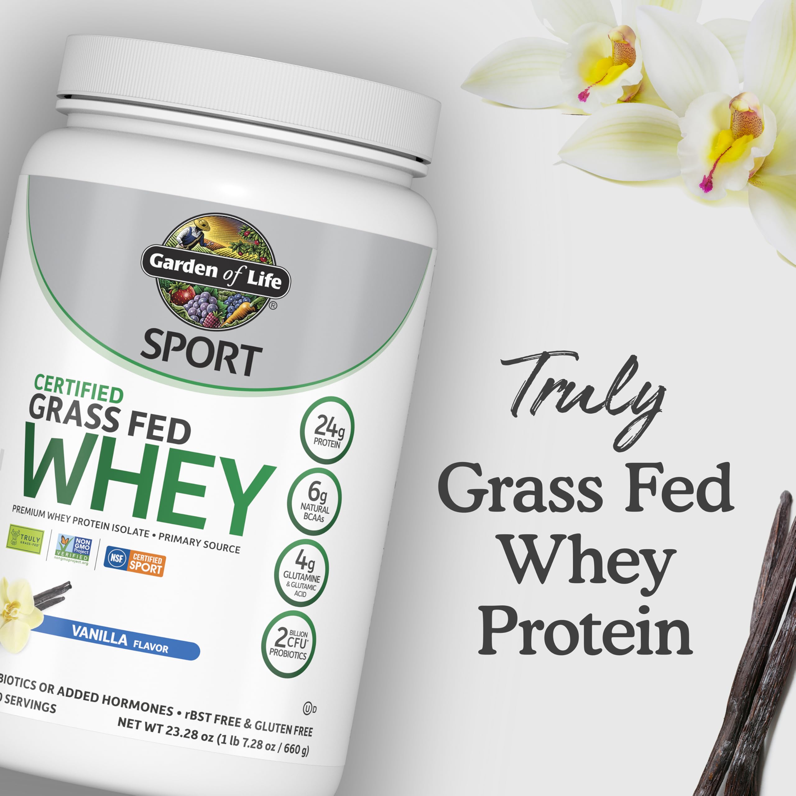Garden of Life SPORT Whey Protein Powder Grass-Fed Isolate

