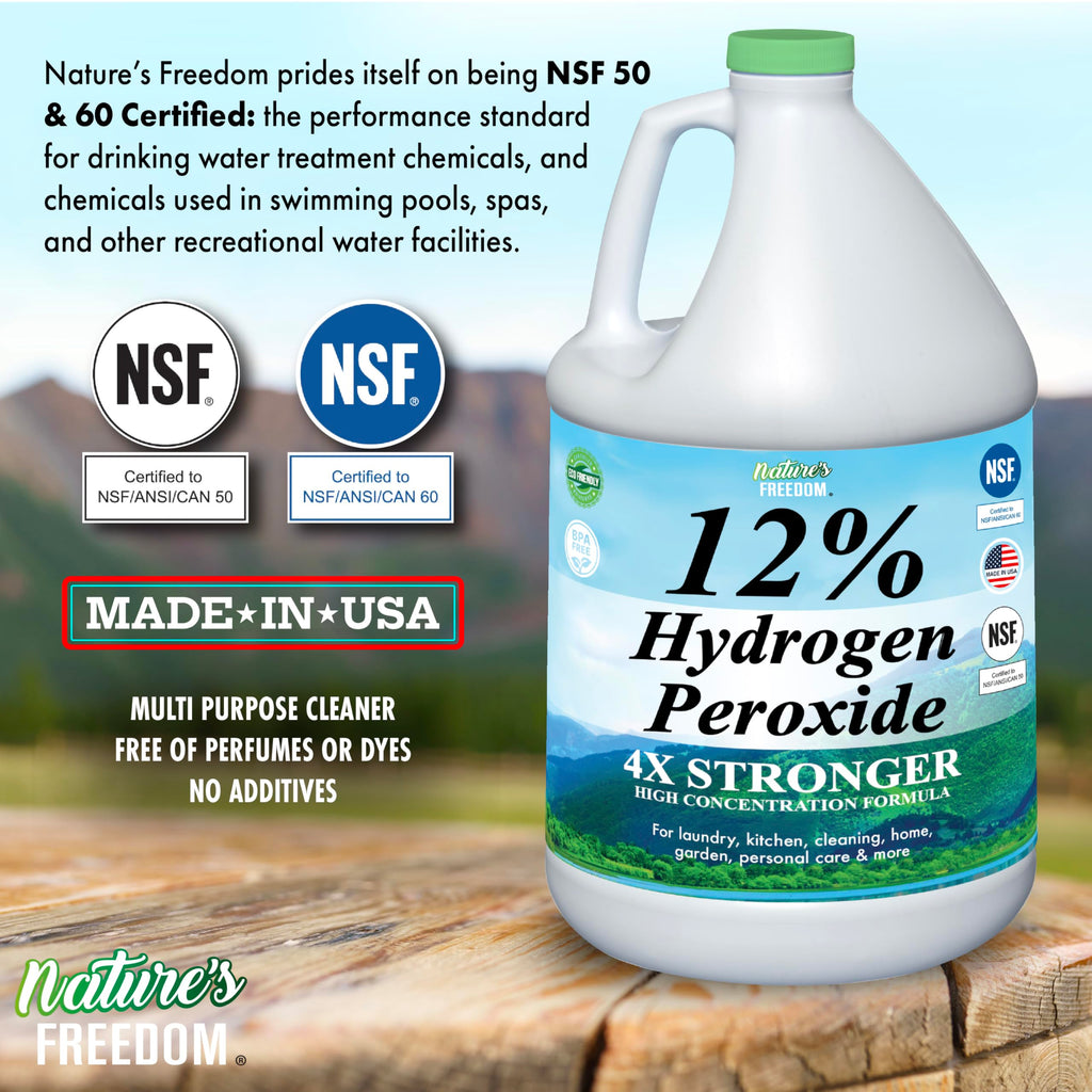 Nature's Freedom Hydrogen Peroxide Solution | NSF Listed

