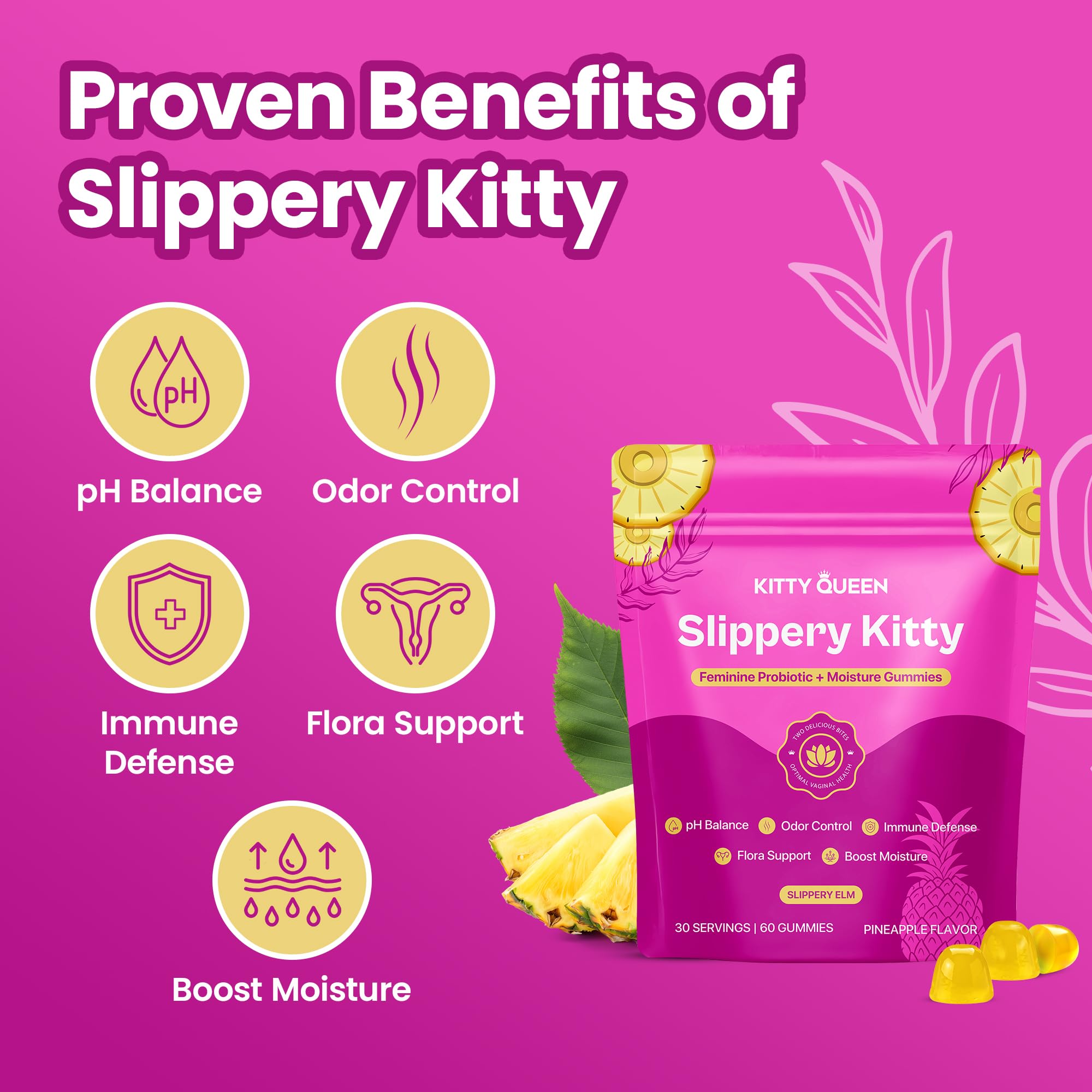 KITTYQUEEN Slippery Kitty Probiotic Gummies


