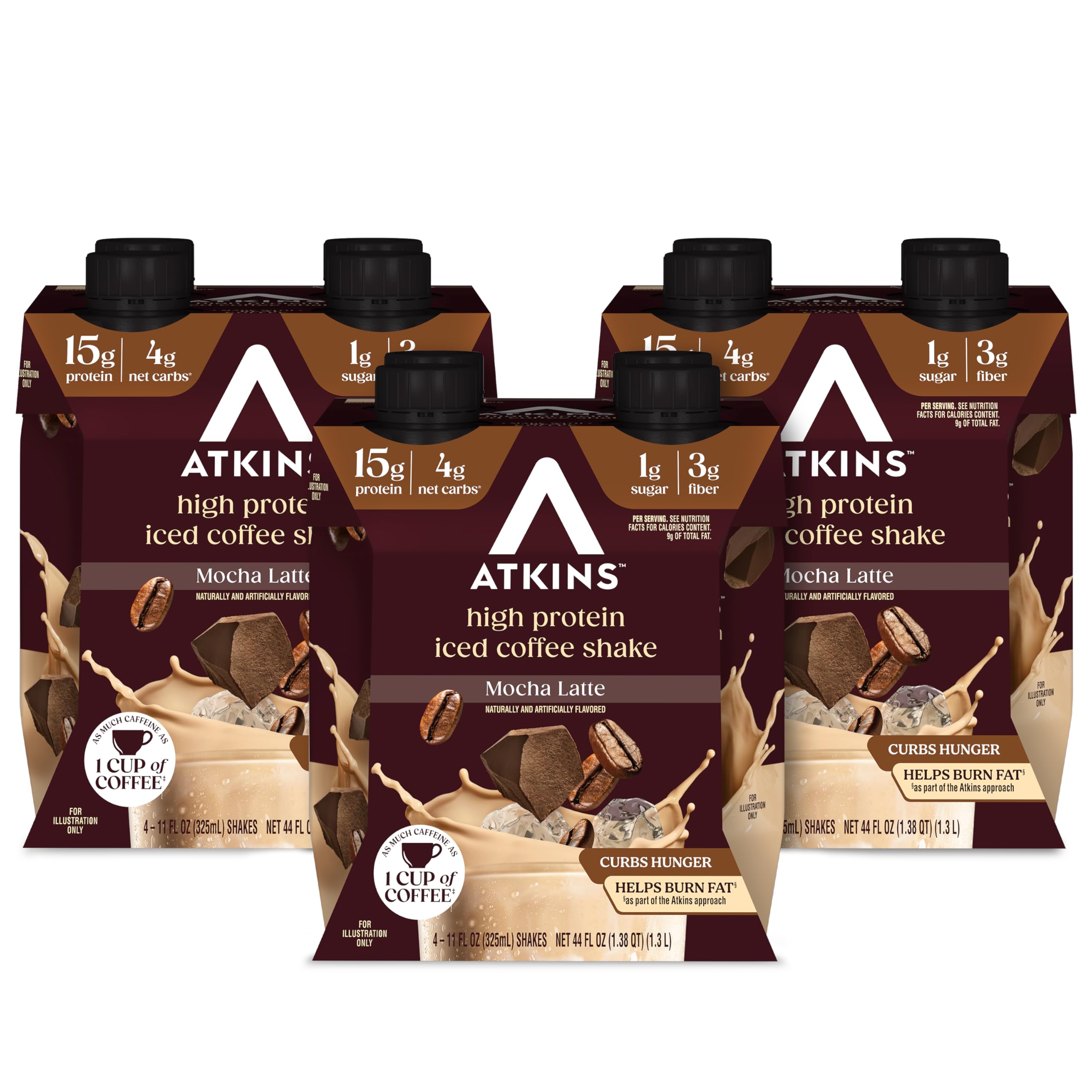 Atkins Ready-to-Drink Protein Shake, High Protein Low Carb Gluten Free