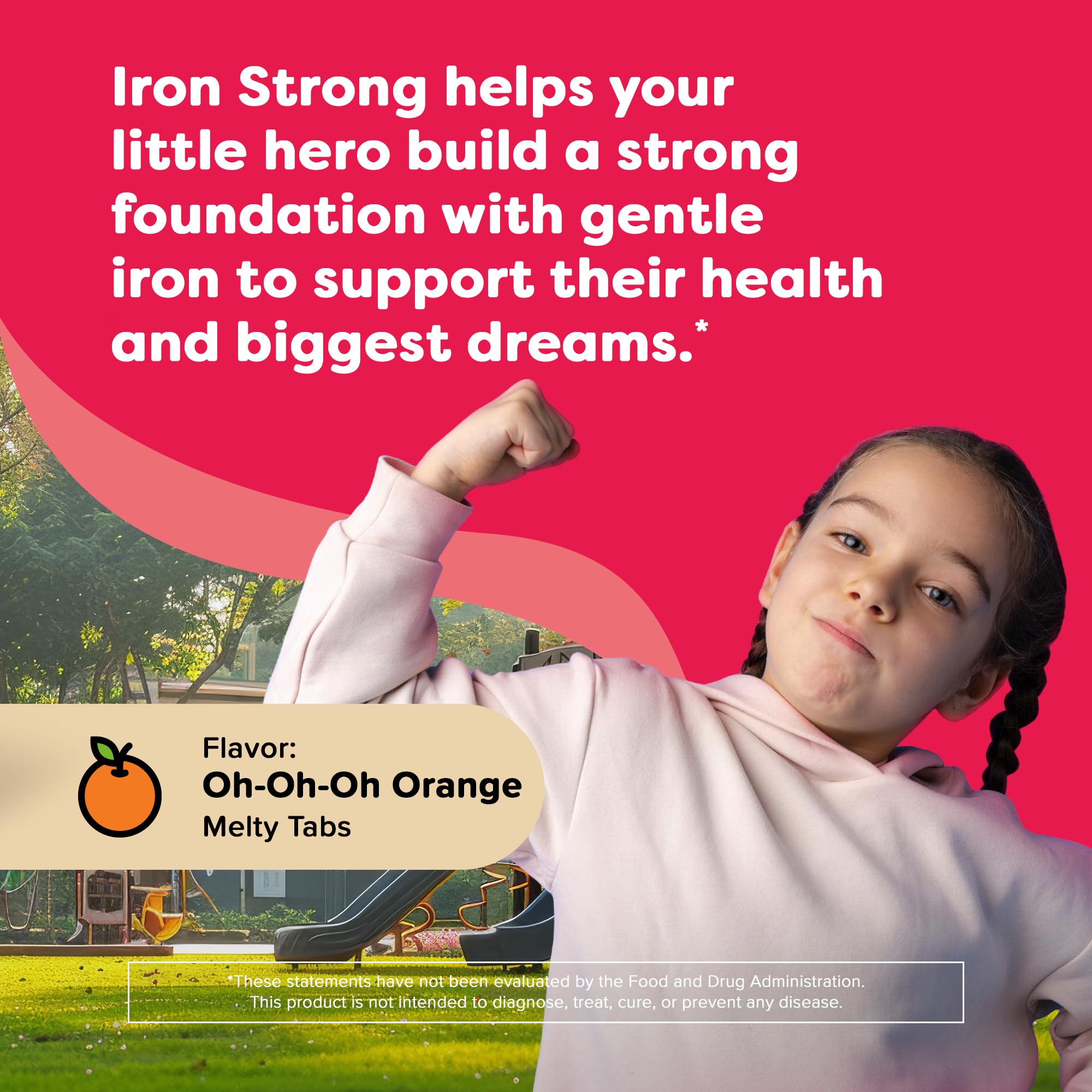 Renzo's Kids Dissolvable Iron Supplement | Sugar-Free Tabs

