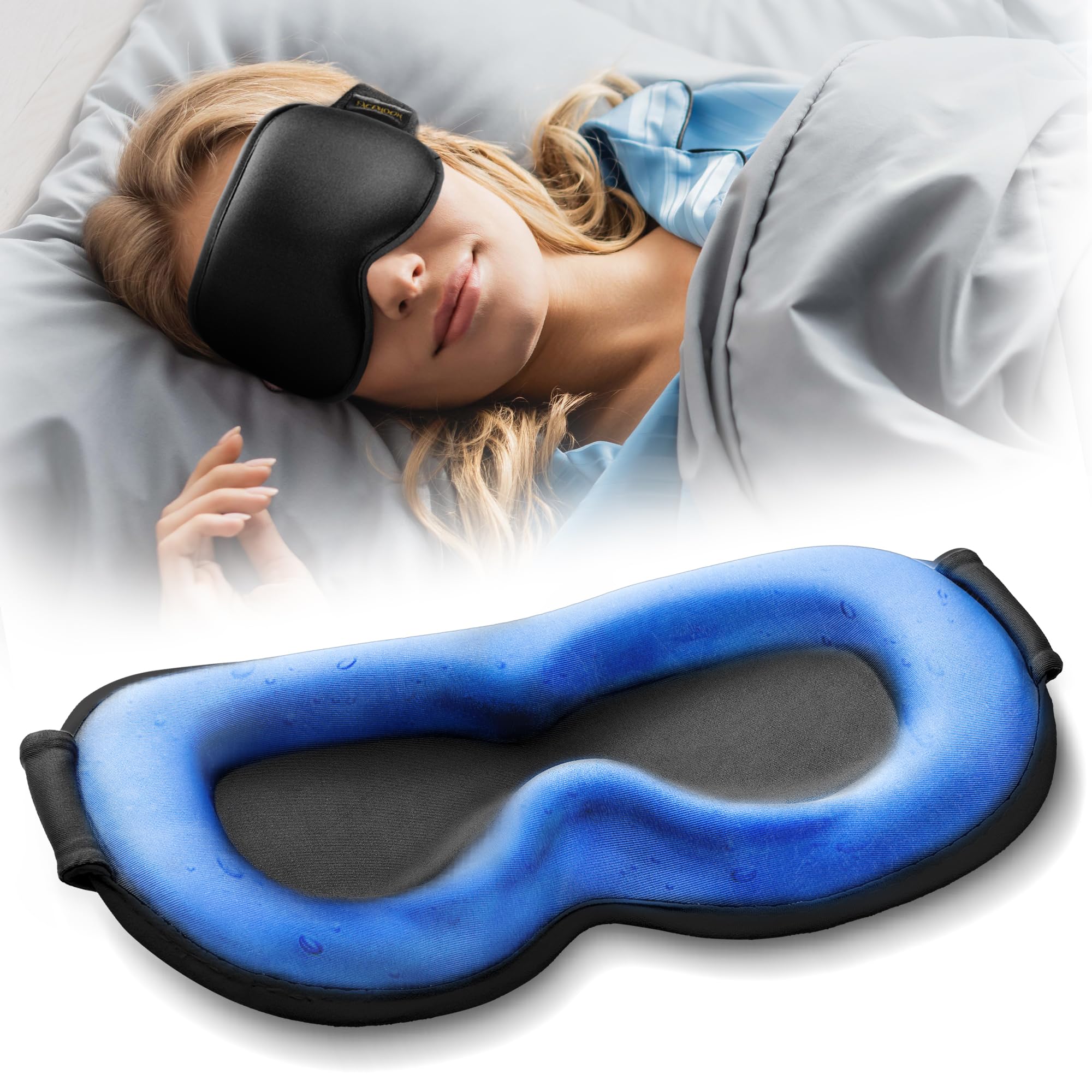 Cooling Gel Eye Mask | 3D Weighted Sleep & Migraine Relief

