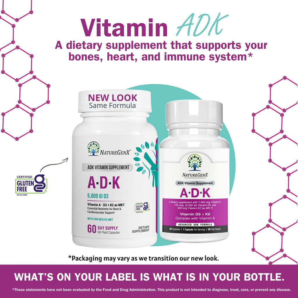 NatureGenX ADK Vitamin Supplement for Bone Health

