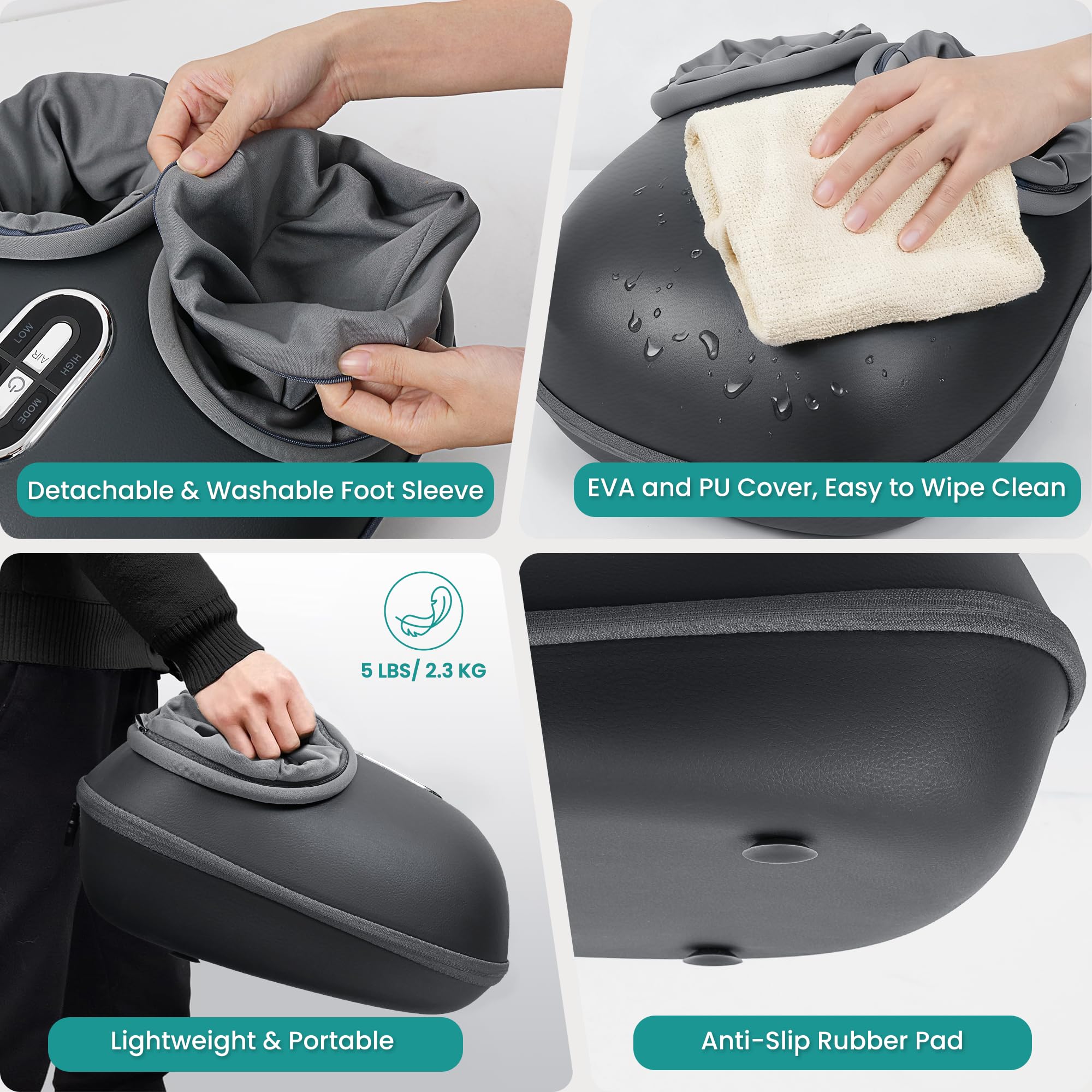 Nekteck Shiatsu Foot Massager with Heat - 3 Modes

