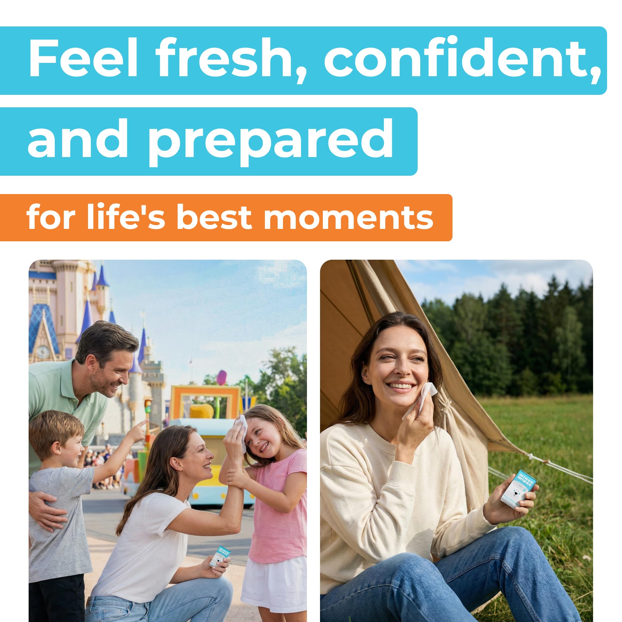 Impossibly Compact Travel Flushable Wipes – Hypoallergenic

