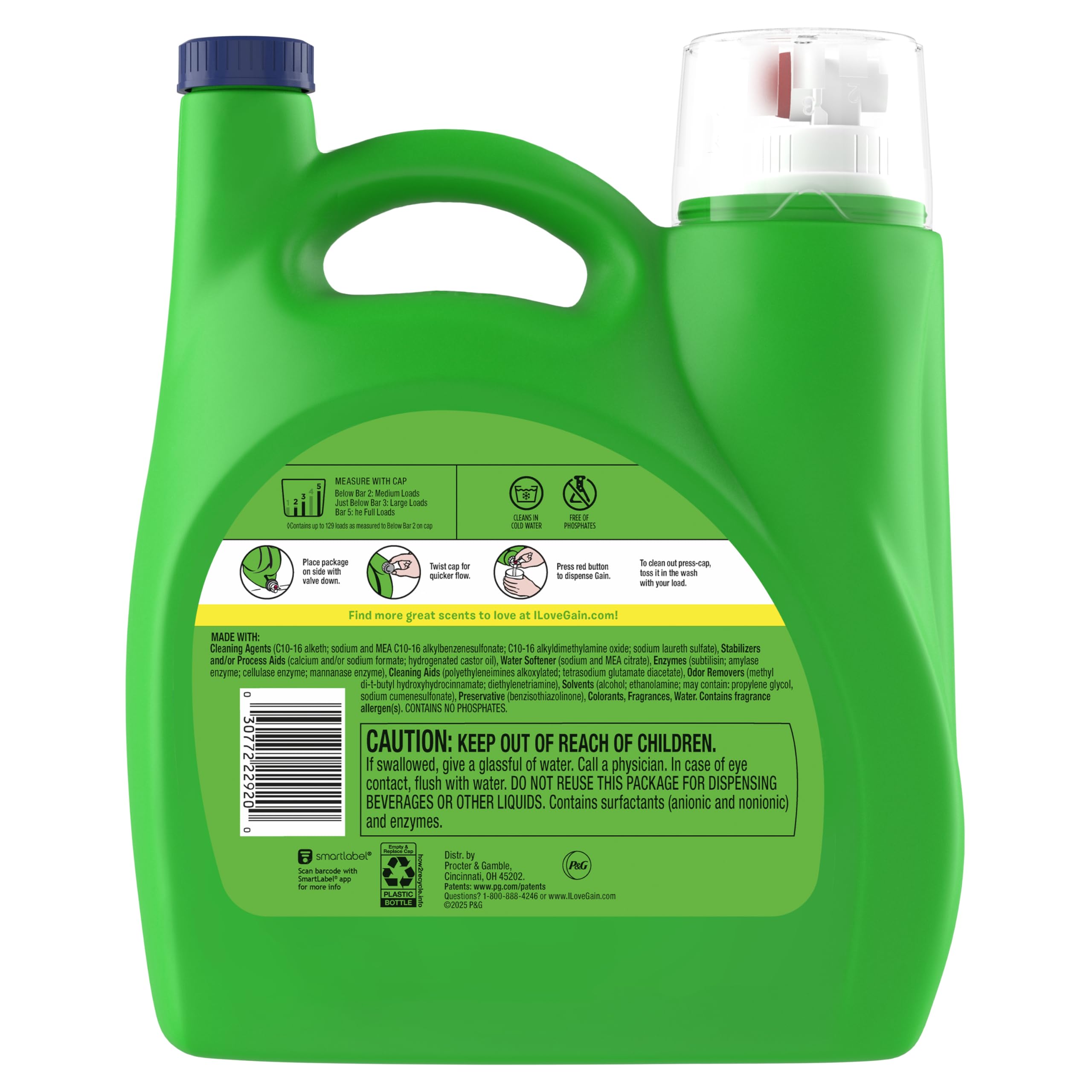 Gain Plus Liquid Detergent with Oxi | All-Day Fresh

