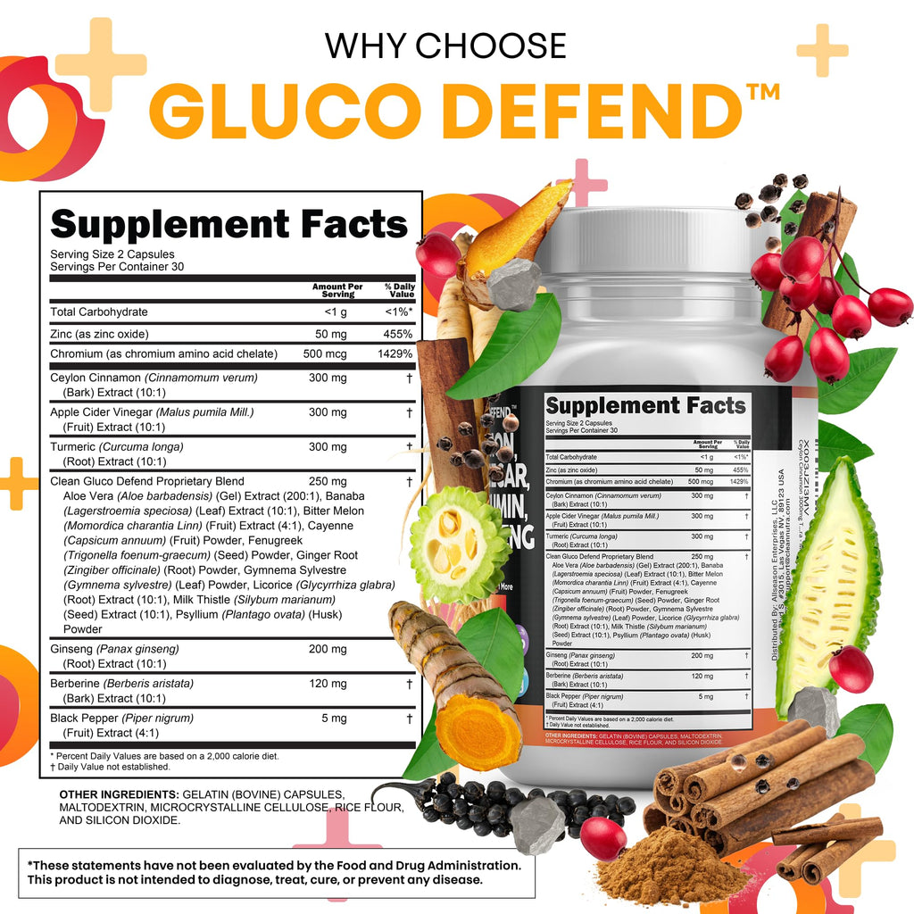 Clean Nutraceuticals Cinnamon Berberine ACV Turmeric Ginseng

