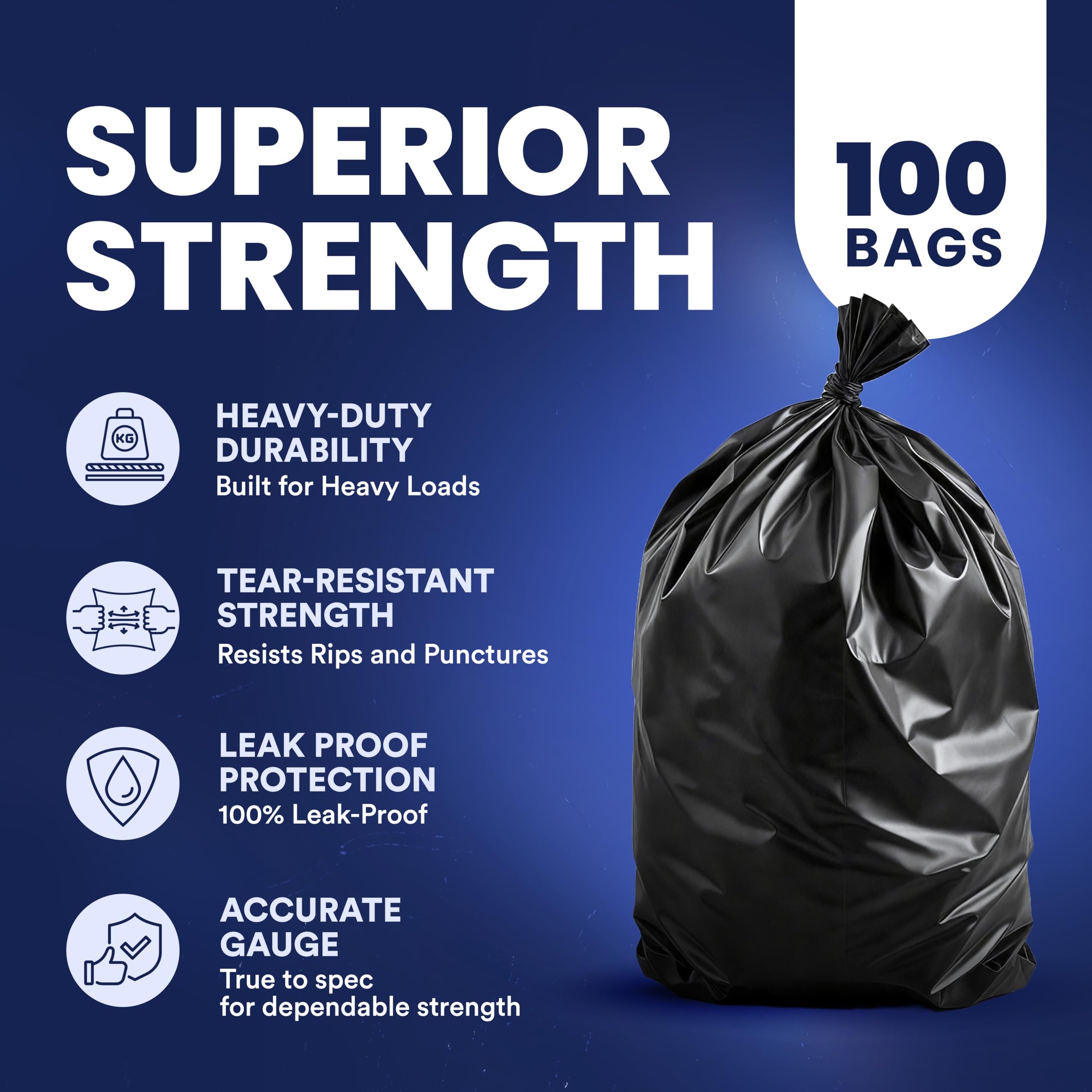 Plasticplace Heavy Duty Trash Bags for Contractors


