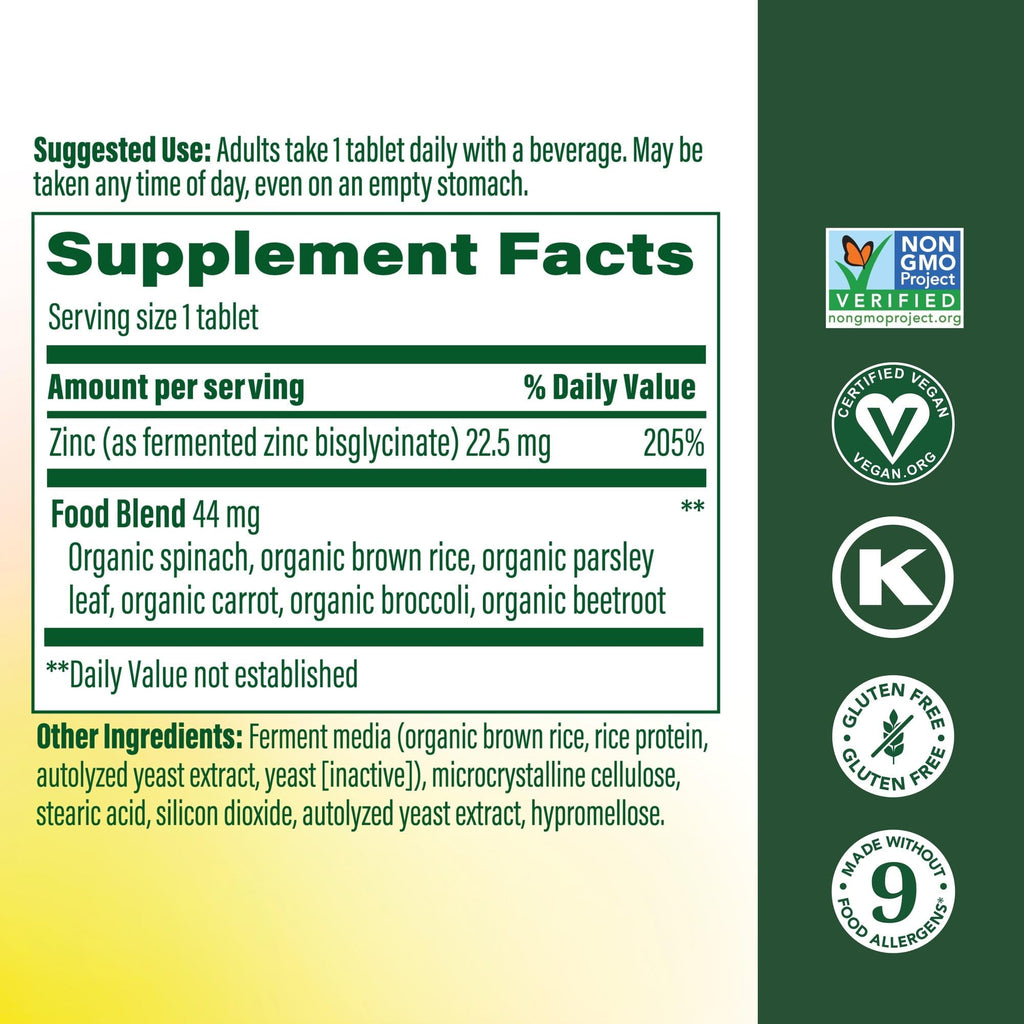 MegaFood Zinc Supplements - Vegan Immune Support

