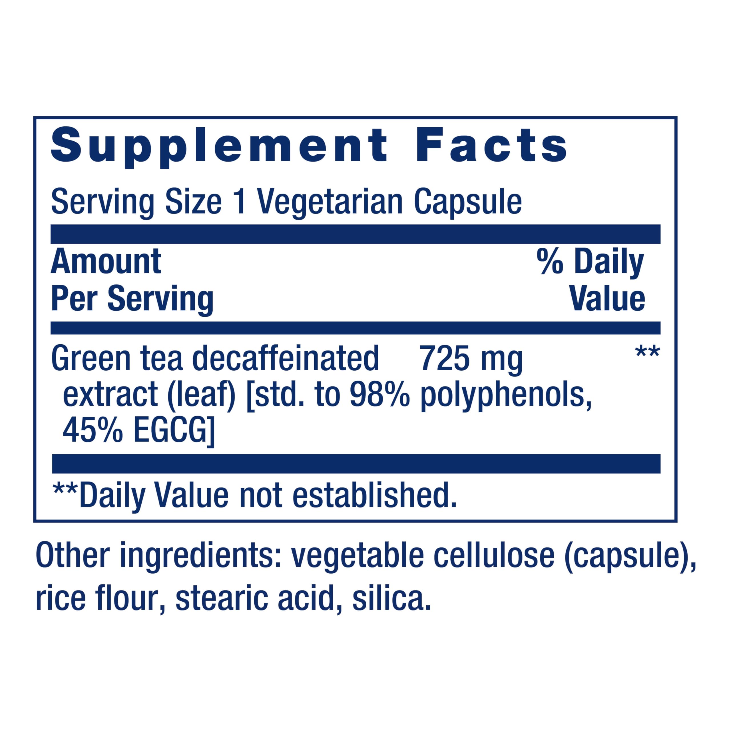 Life Extension Decaffeinated Green Tea Extract

