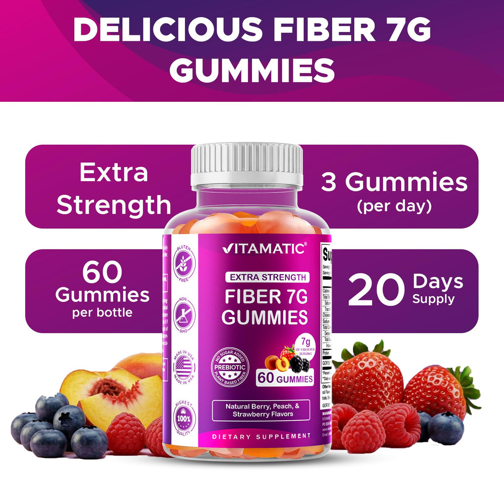 Vitamatic Prebiotic Fiber Gummies - Extra Strength

