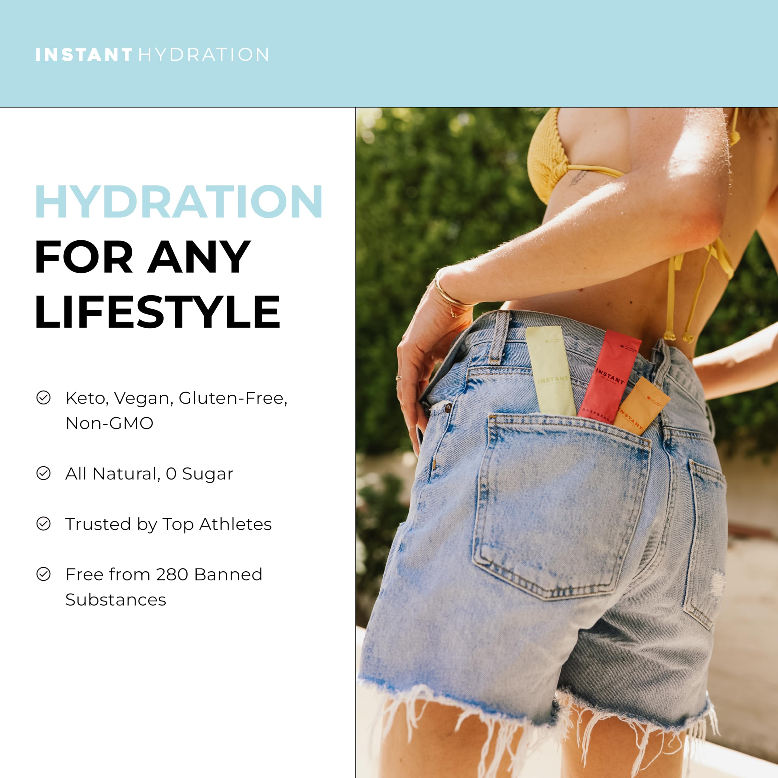 Instant Hydration Electrolytes Powder Packets

