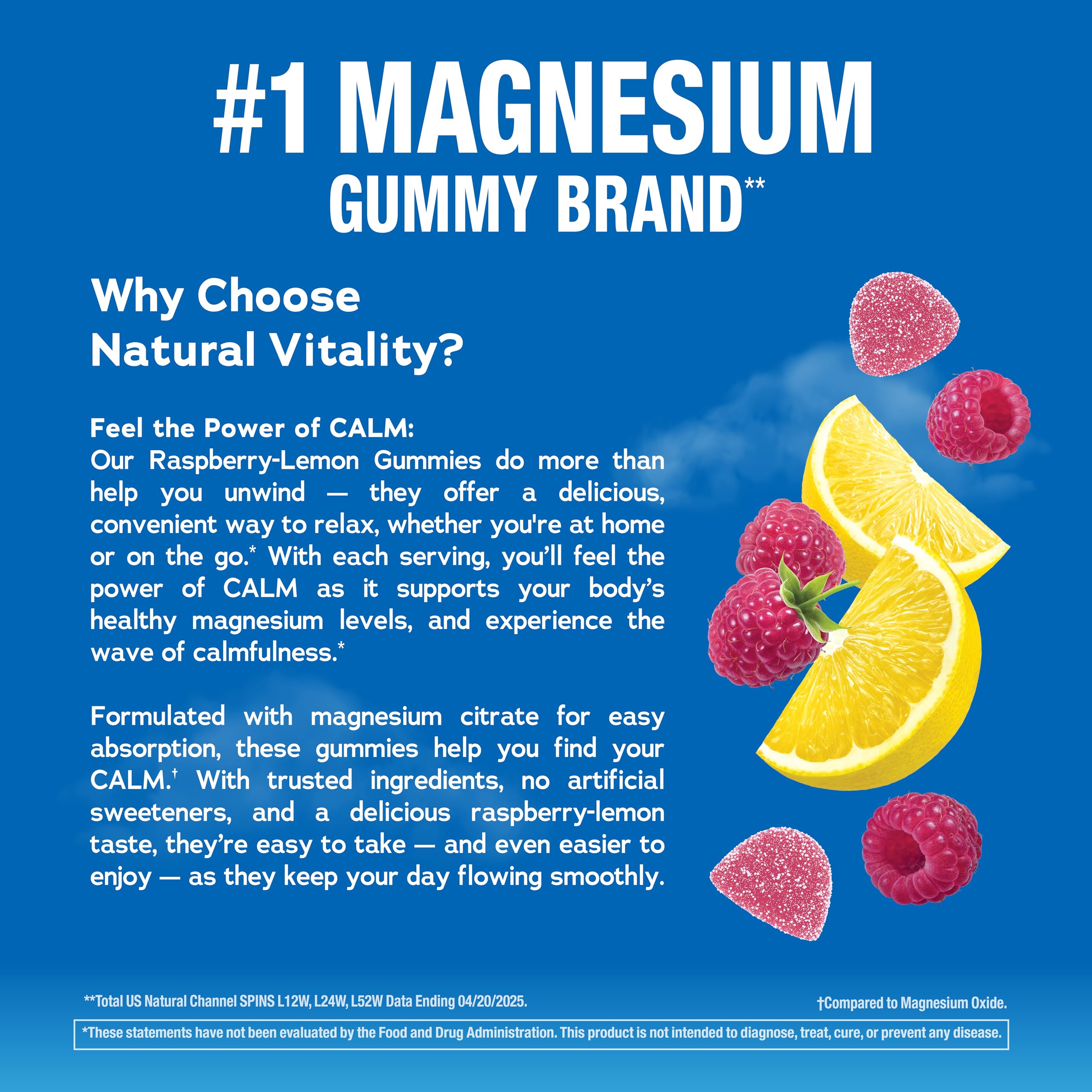 Natural Vitality CALM Magnesium Gummies | Magnesium Citrate

