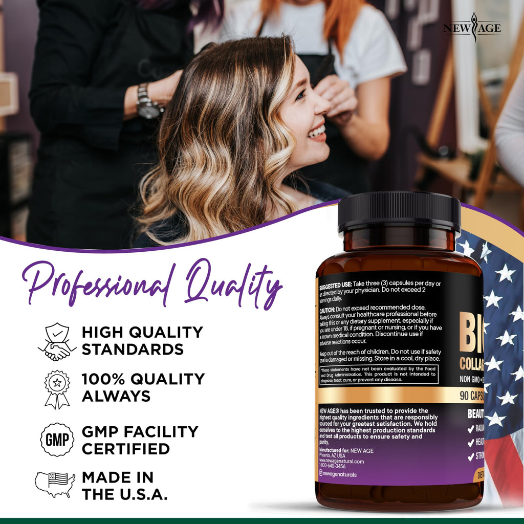NEW AGE Biotin Hair Growth Vitamins for Hair, Skin & Nails

