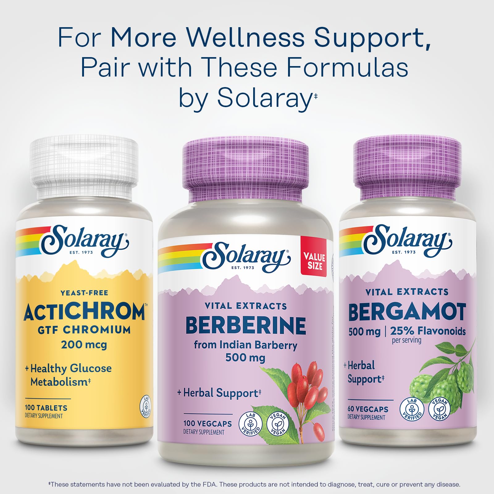 Solaray Bergamot 500 mg with Berberine HCl | Citrus Bergamot

