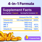InnovixLabs Vitamin D3 K2 MK4 MK7 for Bone Health

