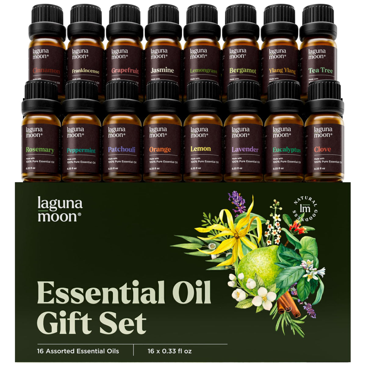 Lagunamoon Essential Oils Set for Diffusers and Aromatherapy
