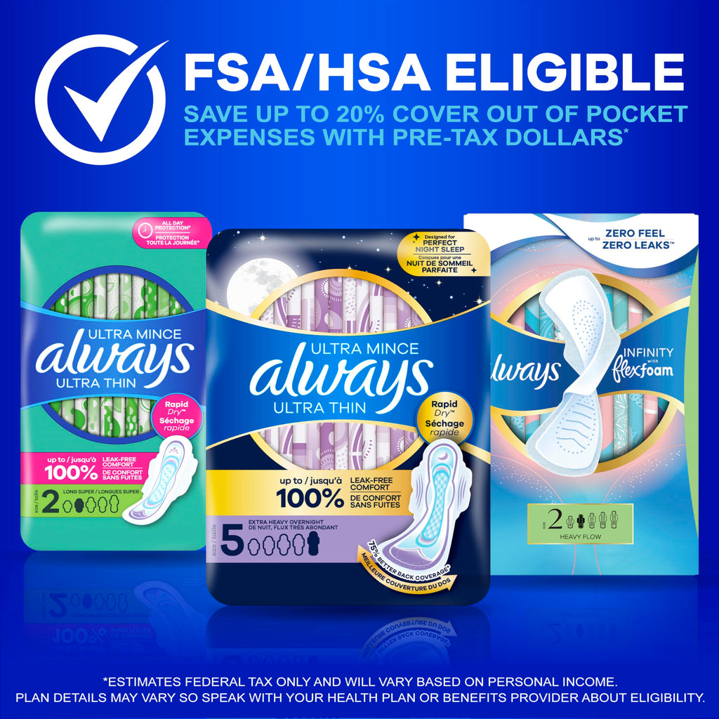 Always Ultra Thin Pads with Wings Leak-Free Protection

