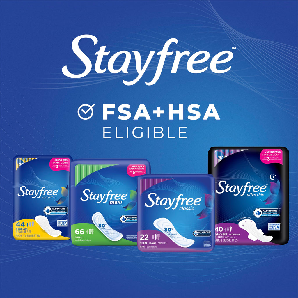 Stayfree Feminine Pads with Integrated Absorption

