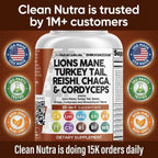 Clean Nutraceuticals Mushroom Complex with Lions Mane

