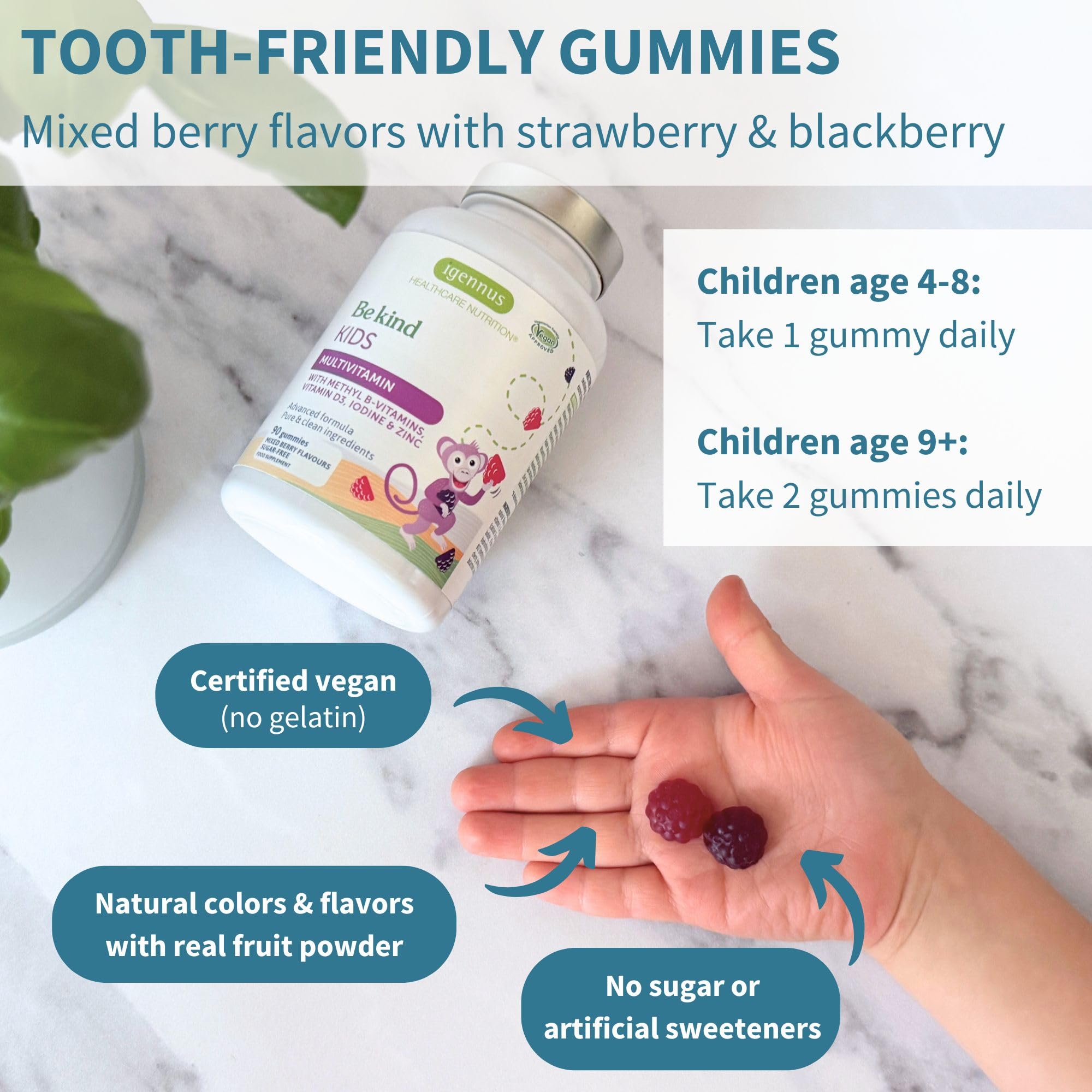 Igennus Methylated Kids Multivitamin Gummies | Clean Label

