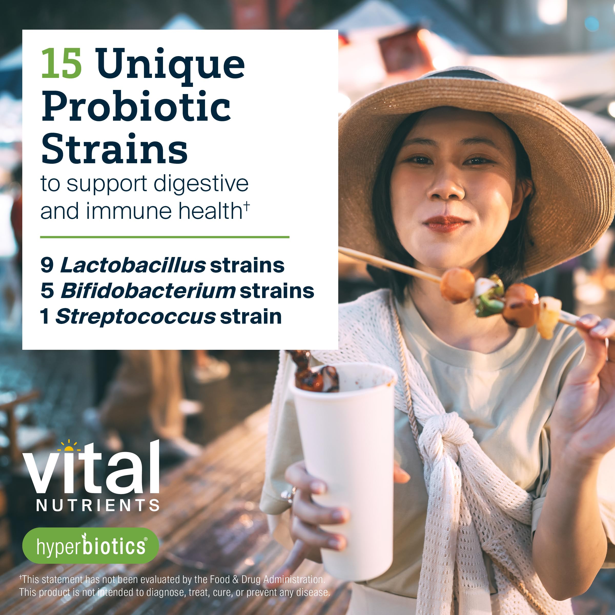 Vital Nutrients Probiotics & Prebiotics for Women and Men

