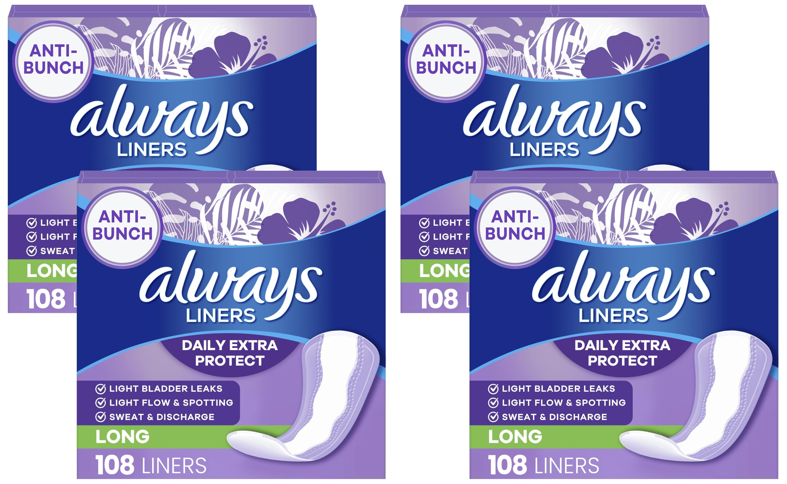 Always Anti-Bunch Xtra Protection Pantyliners Unscented