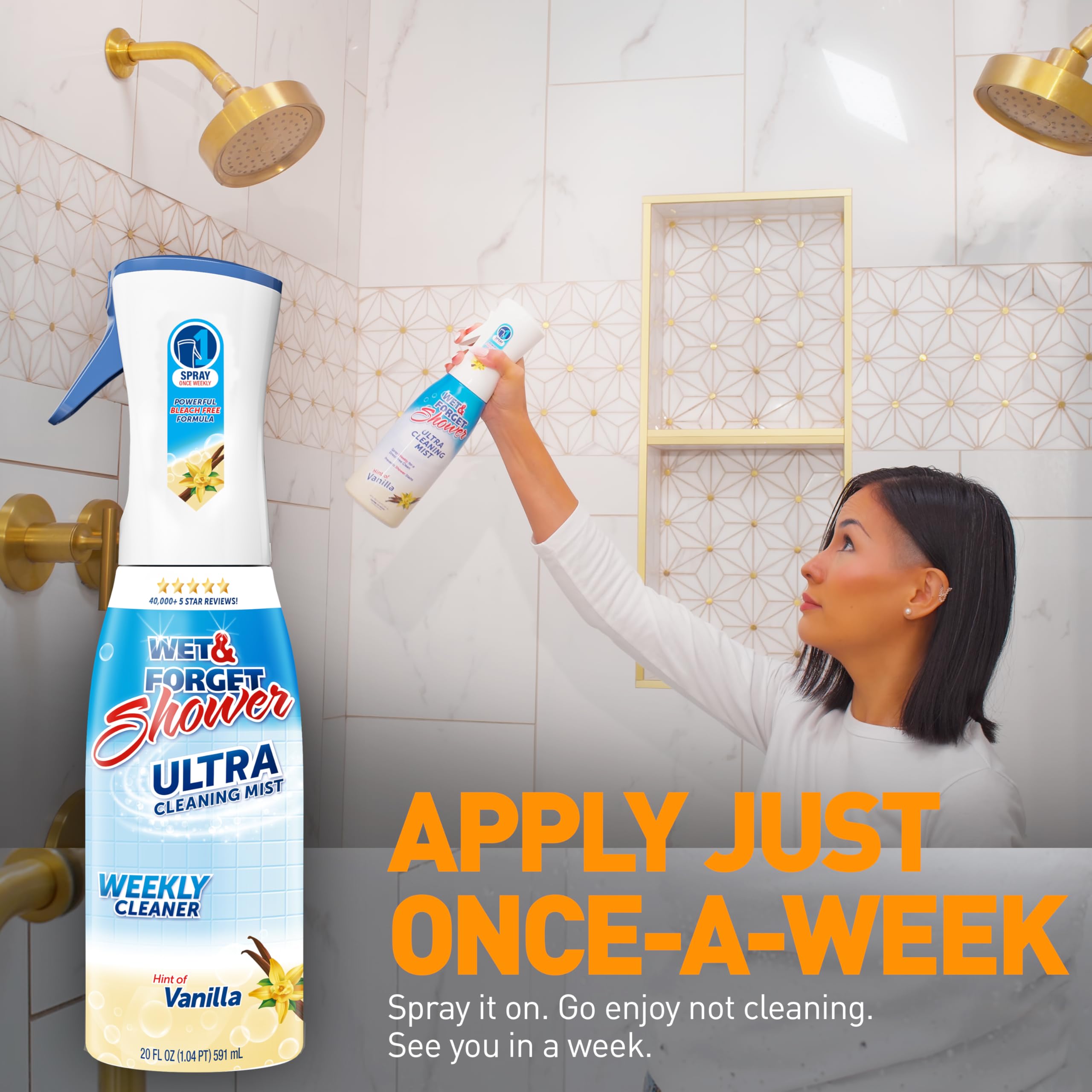 Shower Ultra Cleaner Mist by Wet & Forget - No-Scrub Spray

