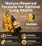 Mullein Drops with Ginger & Lemon for Lung Health

