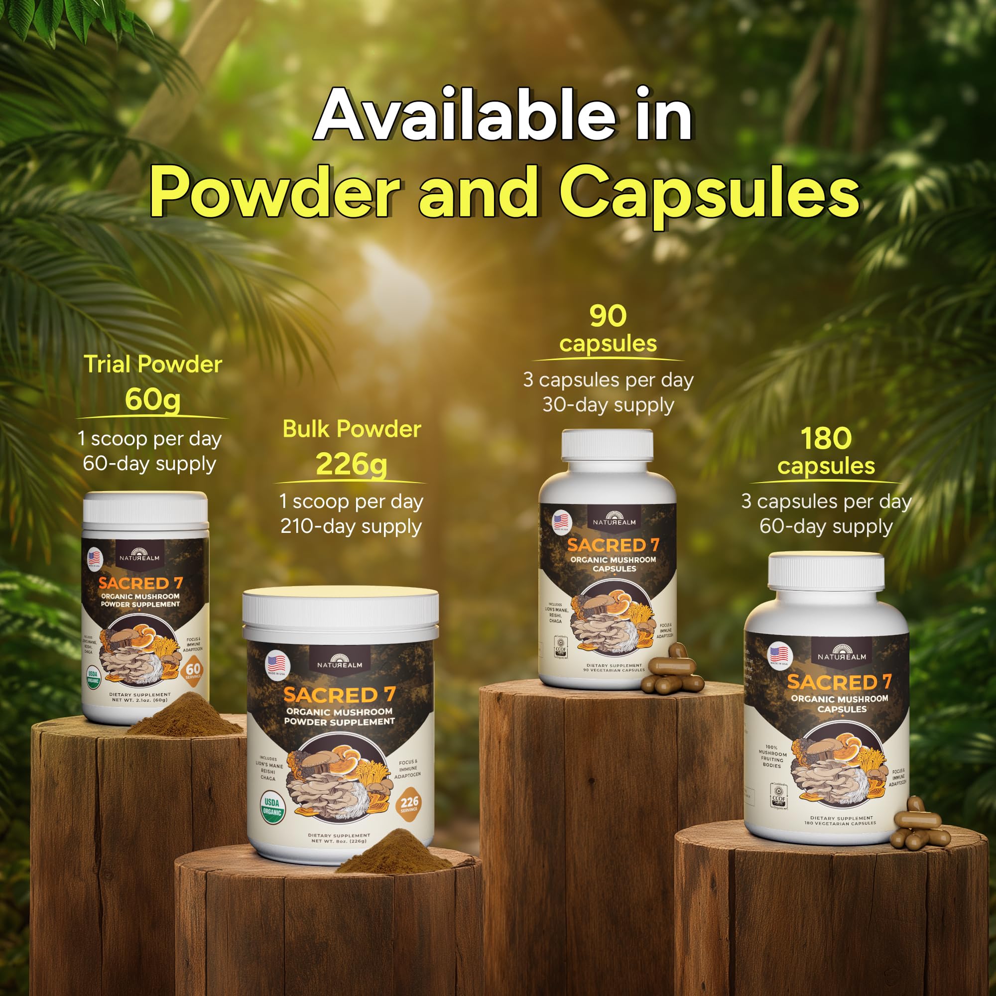 Sacred Organic Mushroom Powder Supplement | Naturealm

