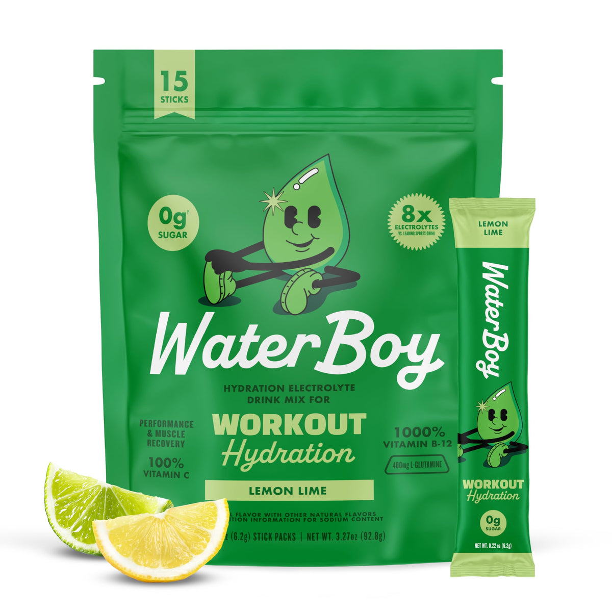Waterboy Hydration Electrolyte Drink Mix - Sugar Free, All-Natural, Made in USA