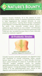 Nature's Bounty Probiotic Supplement for Digestive Health

