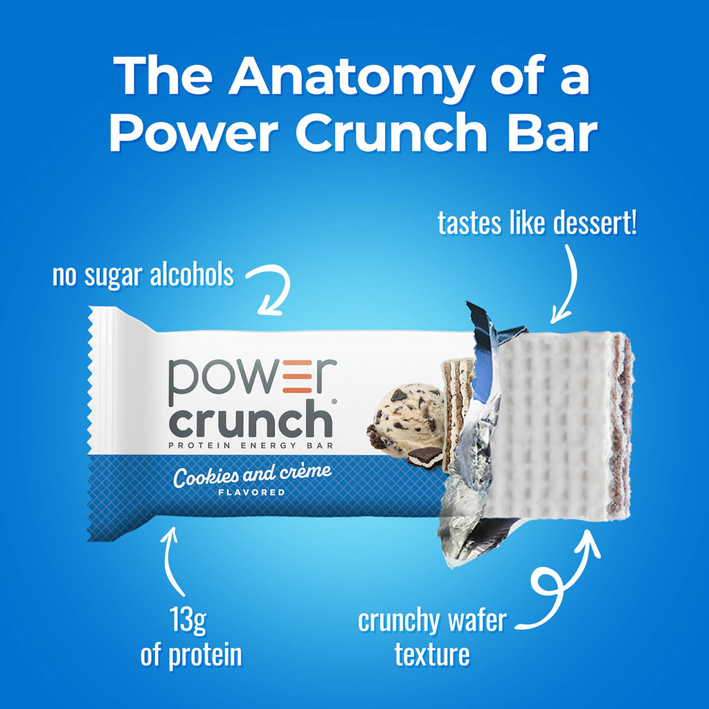 Power Crunch Protein Energy Wafer Bars | Protein Snack

