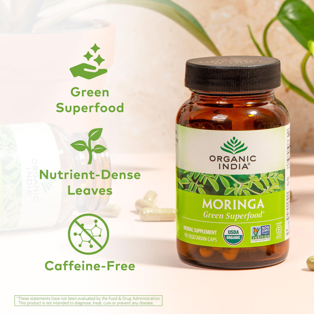 Organic India Moringa Herbal Supplement - Green Superfood

