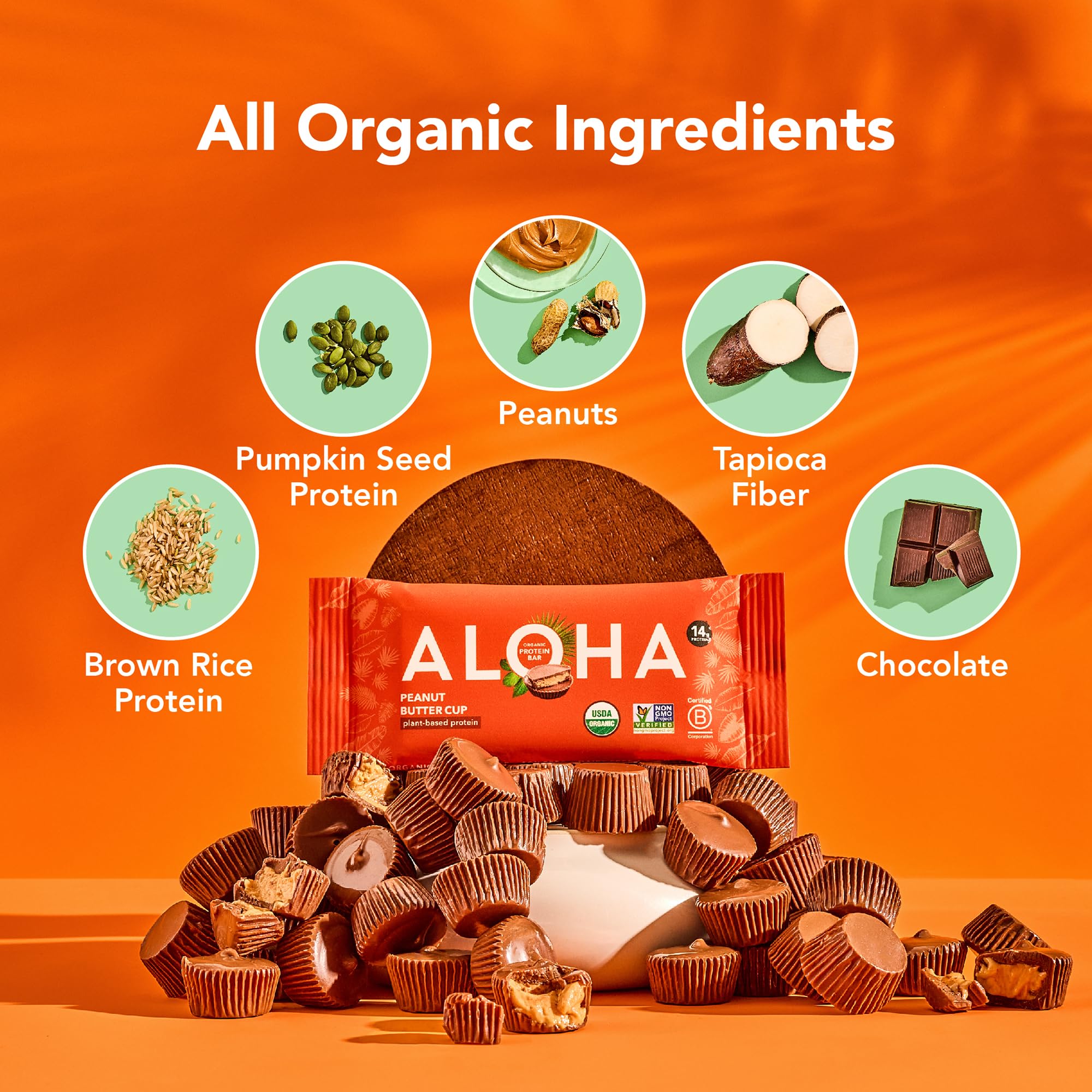 ALOHA Organic Plant Based Protein Bars | Vegan & Gluten-Free

