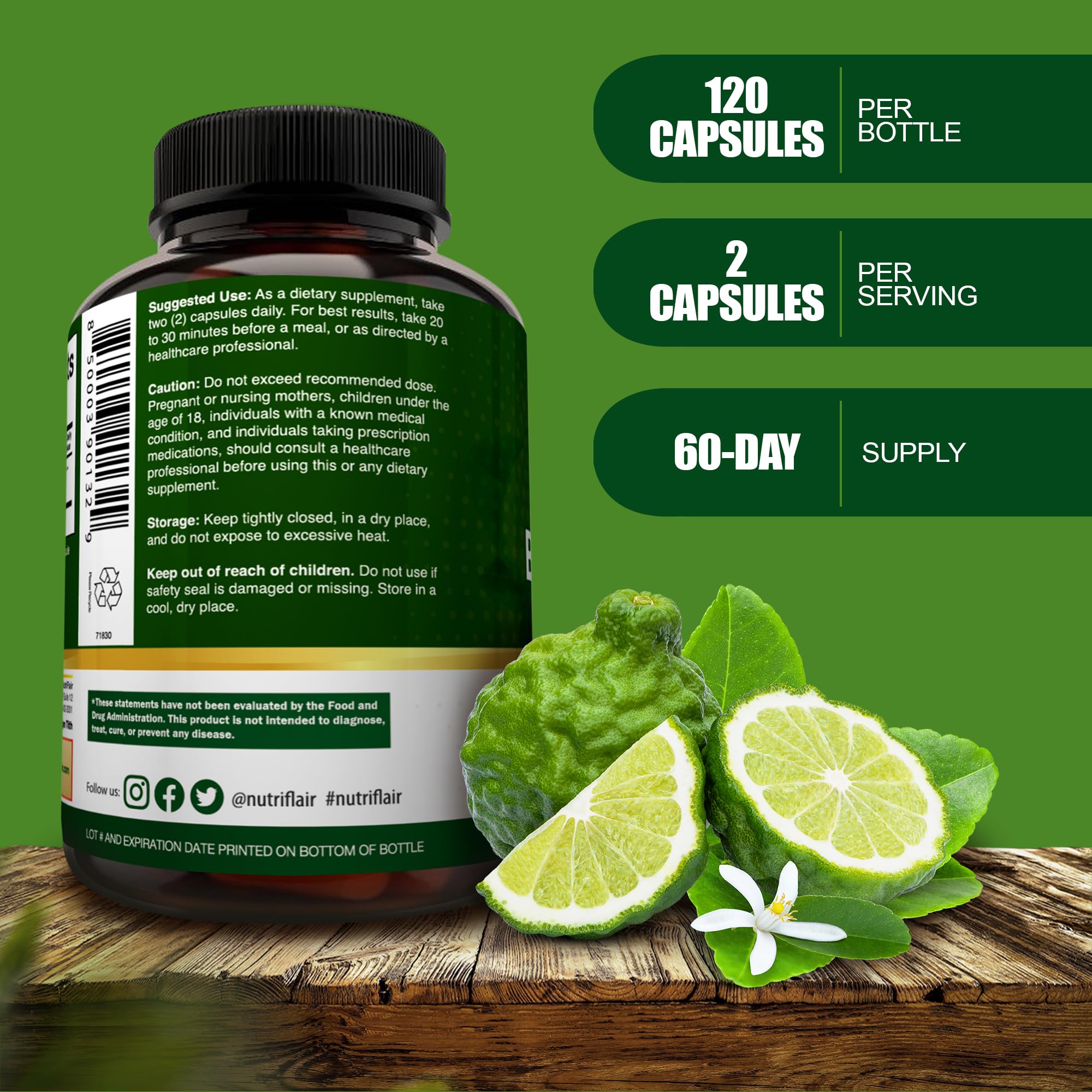 NutriFlair Citrus Bergamot Supplement – Vegan & Non-GMO

