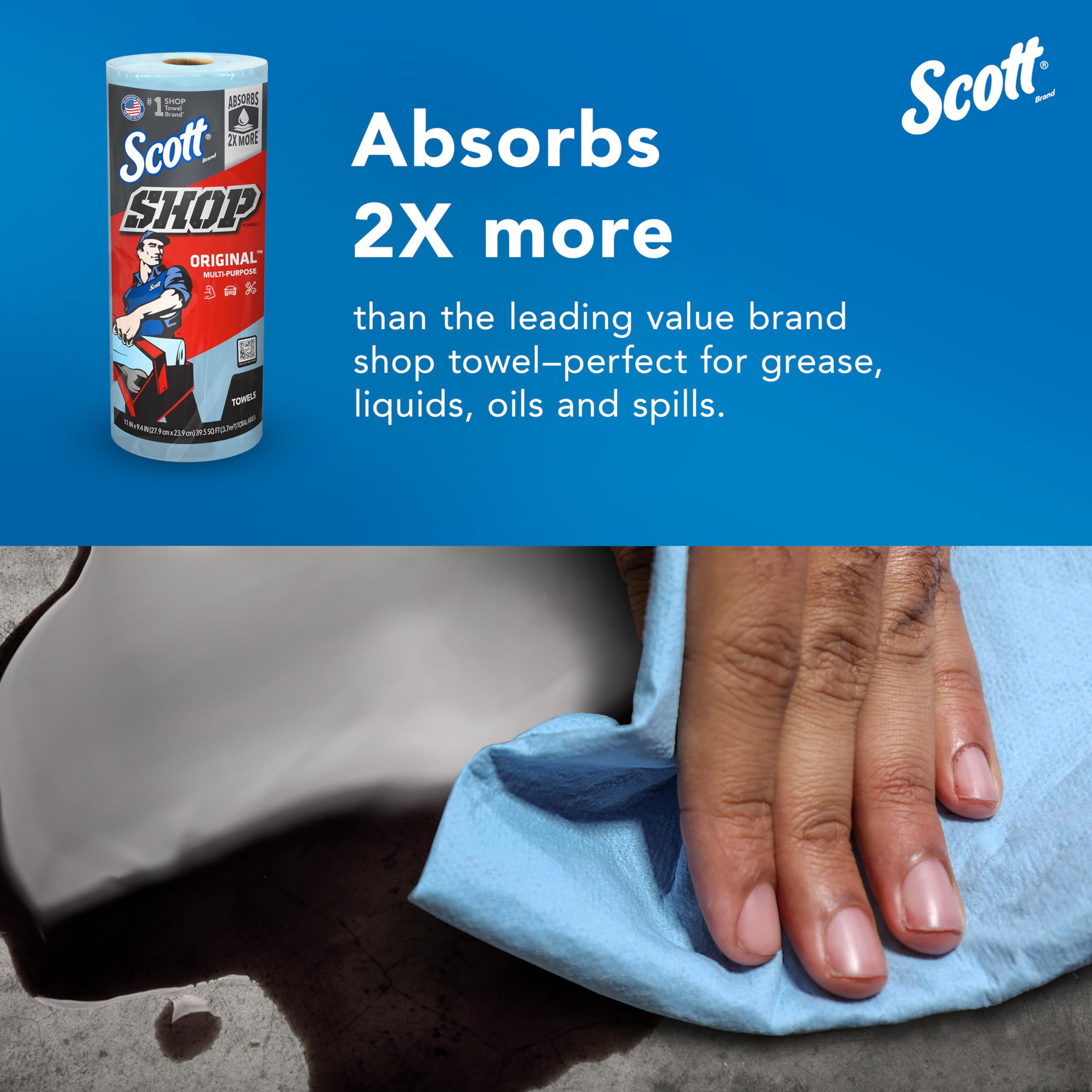 Scott Shop Towels Original Blue | Cloth-Like Towels

