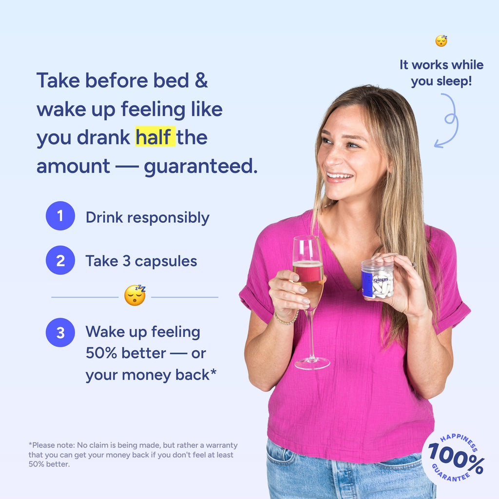 Cheers Restore Hangover Support with DHM & L-Cysteine

