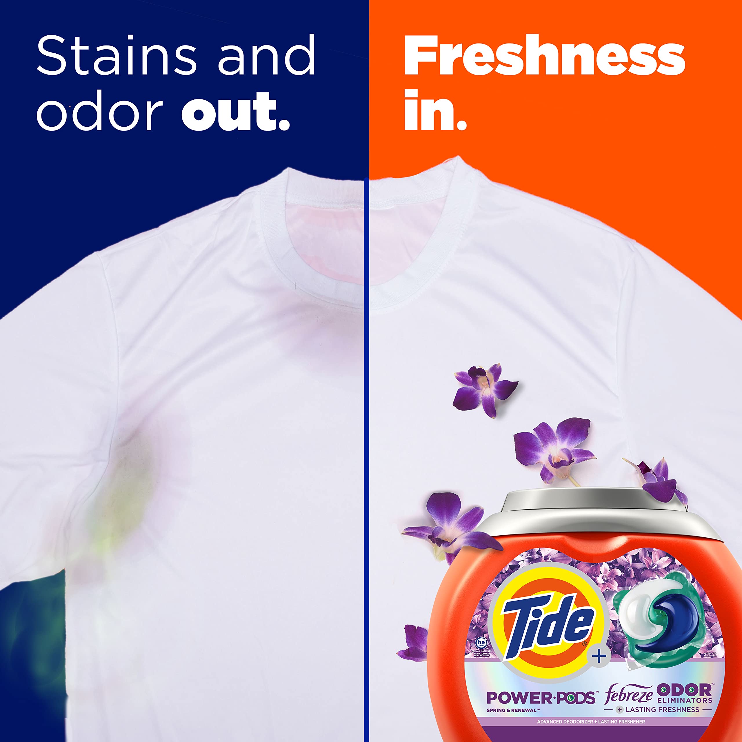 Tide Power Pods Febreze Odor Eliminators | Laundry Detergent

