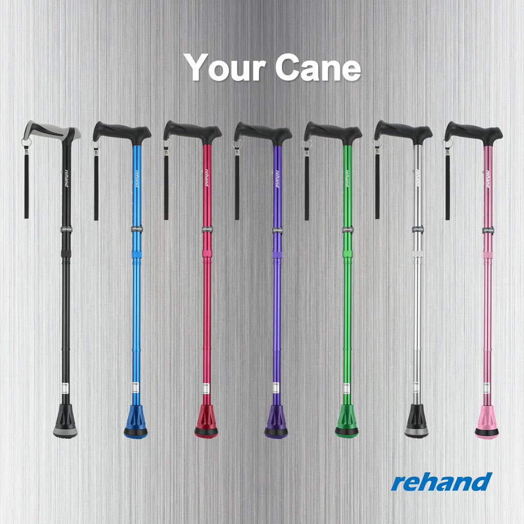 REHAND Folding Walking Cane with All-Terrain Base

