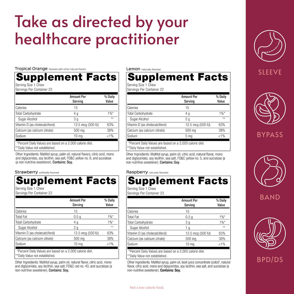 Bariatric Advantage Calcium Citrate Chewy Bites - Vitamin D3

