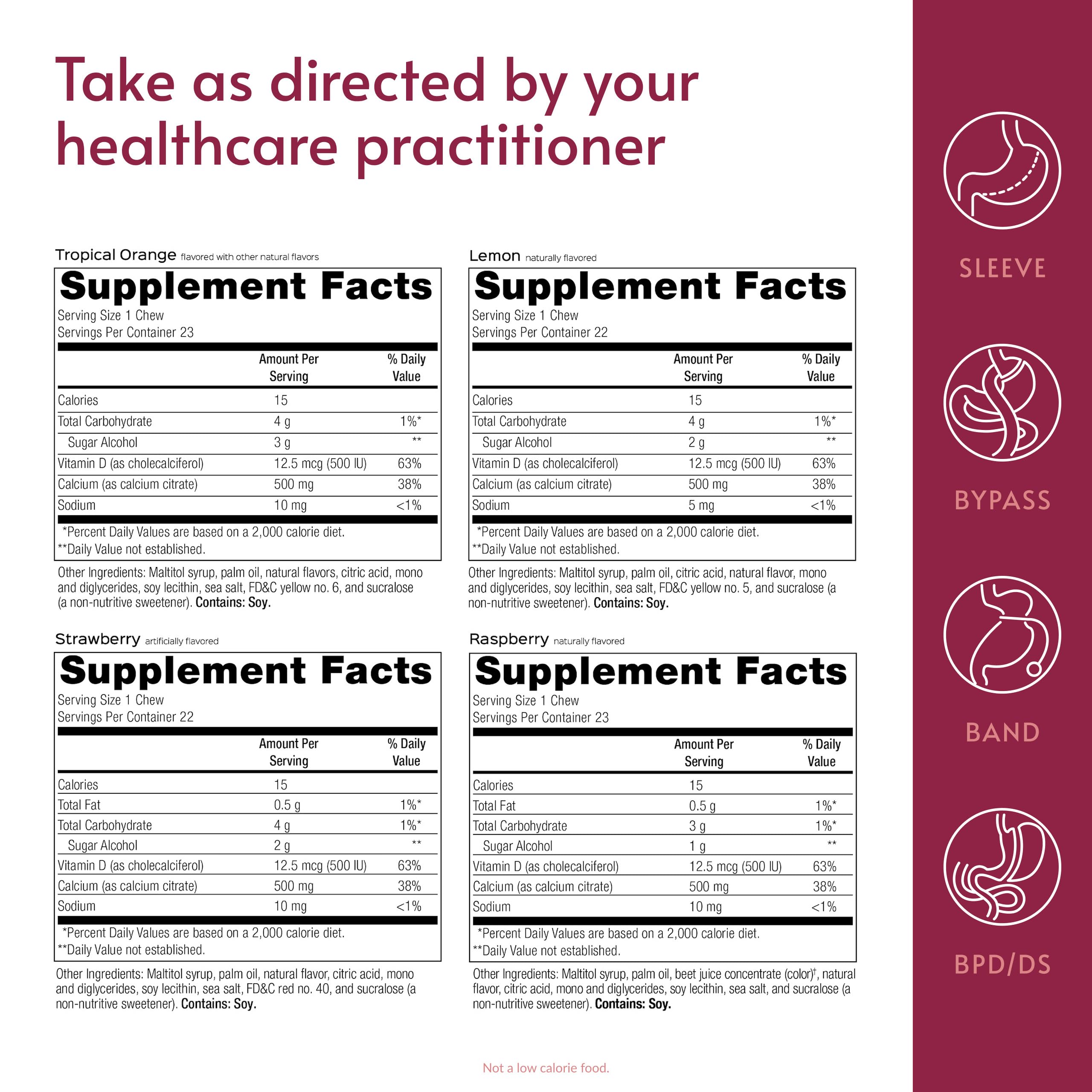 Bariatric Advantage Calcium Citrate Chewy Bites - Vitamin D3

