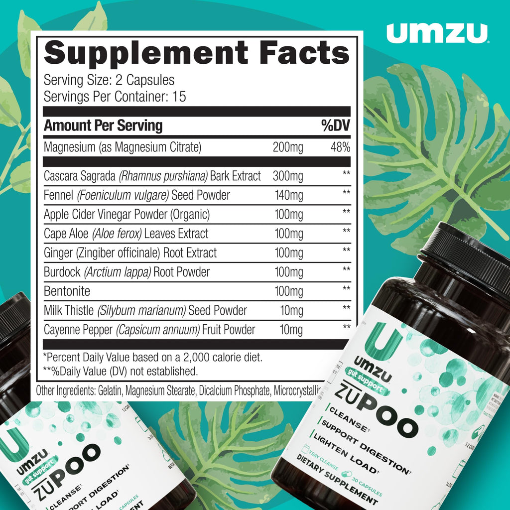 UMZU Gut Cleanse Detox Plant-Based Digestive Support

