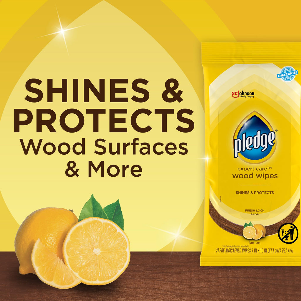 Pledge Wood Wipes - Expert Care Furniture Polish

