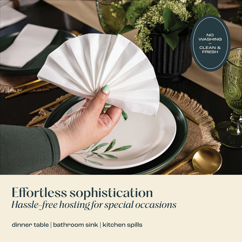 Servietto Linen-Feel Disposable Guest Towels

