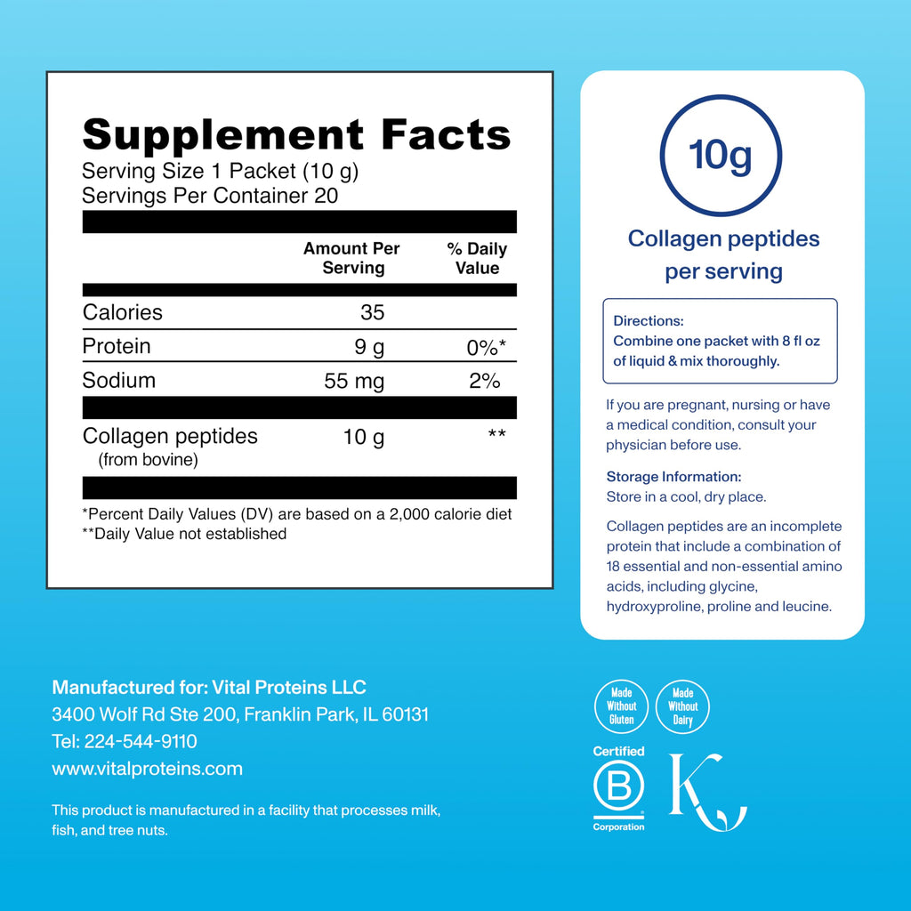 Vital Proteins Collagen Peptides Powder Supplement

